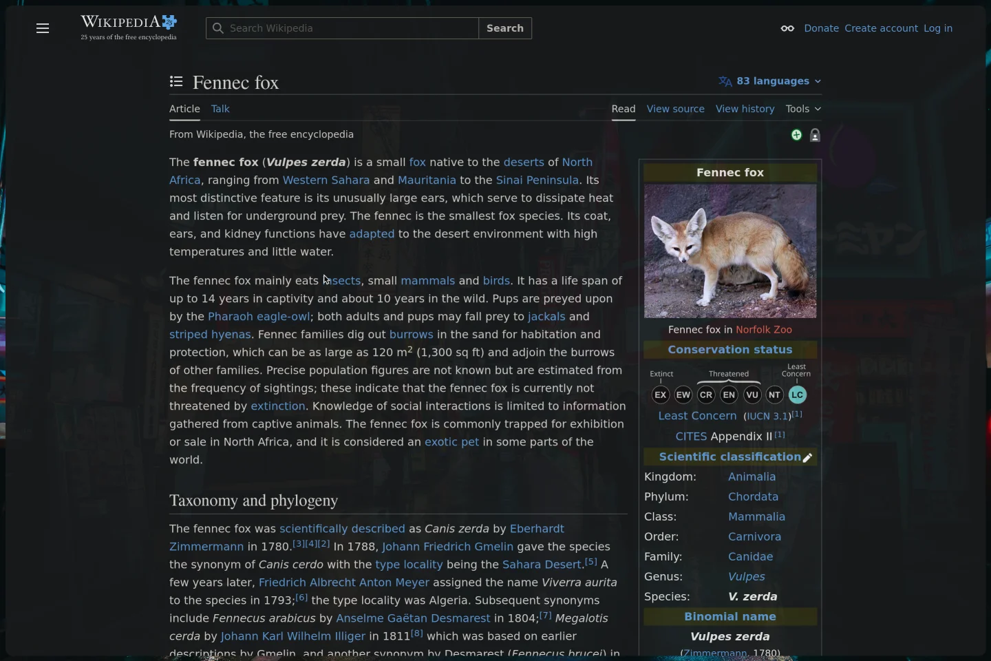 Figure 2: Fennec CSS with sidebar hidden